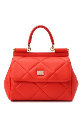 Женская сумка sicily small DOLCE & GABBANA красного цвета по цене 126000 руб., арт. BB6003/AW591 | Фото 1 Женская сумка sicily small DOLCE & GABBANA красного цвета, арт. BB6003/AW591 | Фото 1 (Материал: Натуральная кожа; Сумки-технические: Сумки top-handle, Сумки через плечо; Размер: small; Ремень/цепочка: На ремешке; Женское Кросс-КТ: Вечерняя сумка)