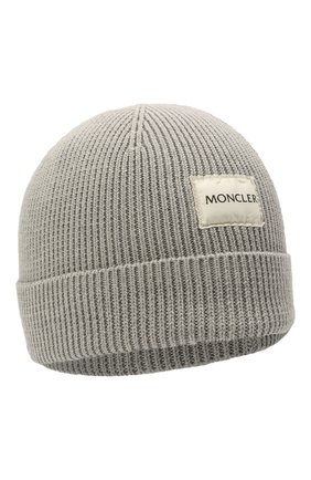 Детского хлопковая шапка MONCLER серого цвета по цене 10400 руб., арт. G2-951-9Z709-00-V9217 | Фото 1 Детского хлопковая шапка MONCLER серого цвета, арт. G2-951-9Z709-00-V9217 | Фото 1