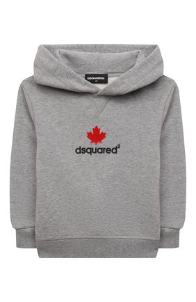 Детский хлопковое худи DSQUARED2 серого цвета по цене 15550 руб., арт. DQ0534-D00G5 | Фото 1 Детский хлопковое худи DSQUARED2 серого цвета, арт. DQ0534-D00G5 | Фото 1 (Материал внешний: Хлопок; Рукава: Длинные; Мальчики Кросс-КТ: Толстовка-одежда; Ростовка одежда: 10 - 11 лет | 140 - 146см, 12 лет | 152 см, 13 - 15 лет | 158 см, 16 лет | 164 см, 4 года | 104 см, 6 лет | 116 см, 8 лет | 128 см)