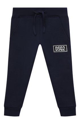 Детские хлопковые джоггеры DSQUARED2 синего цвета по цене 18850 руб., арт. DQ0546-D001H | Фото 1 Детские хлопковые джоггеры DSQUARED2 синего цвета, арт. DQ0546-D001H | Фото 1 (Материал внешний: Хлопок; Мальчики Кросс-КТ: Брюки-одежда, Джоггеры-одежда; Региональные ограничения белый список (Axapta Mercury): RU; Ростовка одежда: 10 - 11 лет | 140 - 146см, 12 лет | 152 см, 13 - 15 лет | 158 см, 16 лет | 164 см, 4 года | 104 см, 6 лет | 116 см, 8 лет | 128 см)