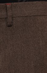 Мужские брюки из шерсти и кашемира KITON коричневого цвета, арт. UFPP79K0121A | Фото 5 (Материал внешний: Шерсть; Длина (брюки, джинсы): Стандартные; Случай: Повседневный; Региональные ограничения белый список (Axapta Mercury): RU; Материал подклада: Купро; Стили: Кэжуэл)