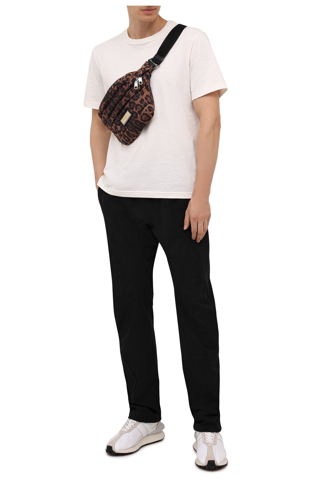 Мужская текстильная поясная сумка sicily DOLCE & GABBANA леопардового цвета, арт. BM2009/A0824 | Фото 2 (Материал: Текстиль; Размер: large)