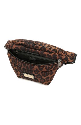 Мужская текстильная поясная сумка sicily DOLCE & GABBANA леопардового цвета, арт. BM2009/A0824 | Фото 4 (Материал: Текстиль; Размер: large)
