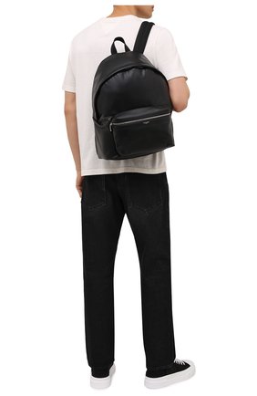 Мужской кожаный рюкзак city SAINT LAURENT черного цвета по цене 86350 руб., арт. 534967/0AY3F | Фото 2 Мужской кожаный рюкзак city SAINT LAURENT черного цвета, арт. 534967/0AY3F | Фото 2