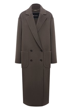 Женское кашемировое пальто KITON зеленого цвета, арт. D52618DK0572A | Фото 1 (Рукава: Длинные; Материал внешний: Шерсть, Кашемир; Длина (верхняя одежда): Длинные; 1-2-бортные: Двубортные; Стили: Кэжуэл)