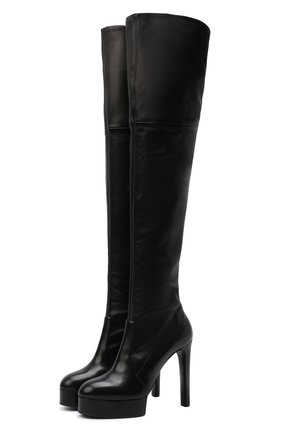 Женские кожаные ботфорты CASADEI черного цвета по цене 116000 руб., арт. 1T982T1201T00539000 | Фото 1 Женские кожаные ботфорты CASADEI черного цвета, арт. 1T982T1201T00539000 | Фото 1