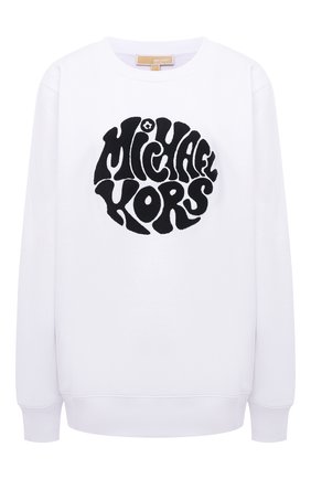 Женский хлопковый свитшот MICHAEL MICHAEL KORS белого цвета по цене 18900 руб., арт. MU150BG23G | Фото 1 Женский хлопковый свитшот MICHAEL MICHAEL KORS белого цвета, арт. MU150BG23G | Фото 1