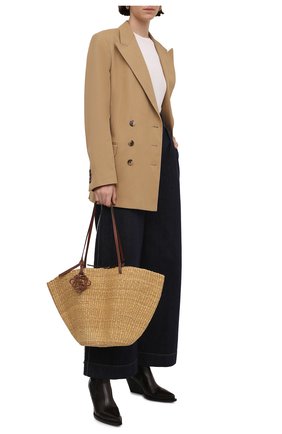 Женский сумка basket LOEWE бежевого цвета по цене 42750 руб., арт. A223095X02 | Фото 3 Женский сумка basket LOEWE бежевого цвета, арт. A223095X02 | Фото 3 (Сумки-технические: Сумки-шопперы; Материал: Растительное волокно; Размер: large)