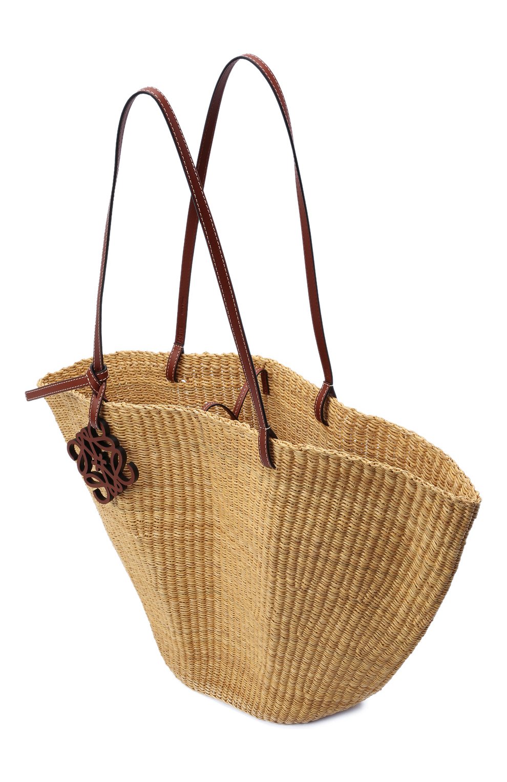 Женский сумка basket LOEWE бежевого цвета по цене 42750 руб., арт. A223095X02 | Фото 5 Женский сумка basket LOEWE бежевого цвета, арт. A223095X02 | Фото 5 (Сумки-технические: Сумки-шопперы; Материал: Растительное волокно; Размер: large)