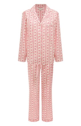 Женская хлопковая пижама YOLKE светло-розового цвета по цене 16850 руб., арт. AW21-02C-FS-R0 | Фото 1 Женская хлопковая пижама YOLKE светло-розового цвета, арт. AW21-02C-FS-R0 | Фото 1