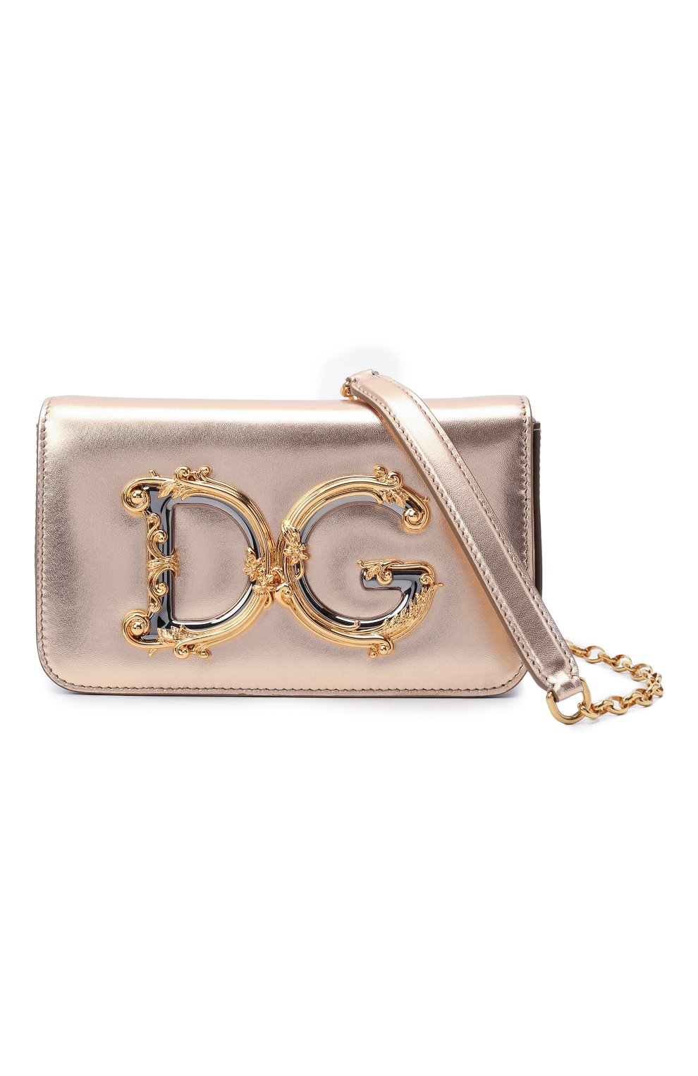 Женская сумка dg girls DOLCE & GABBANA золотого цвета по цене 117500 руб., арт. BB6885/AW121 | Фото 5 Женская сумка dg girls DOLCE & GABBANA золотого цвета, арт. BB6885/AW121 | Фото 5 (Женское Кросс-КТ: Вечерняя сумка; Сумки-технические: Сумки через плечо; Материал: Натуральная кожа; Размер: mini; Ремень/цепочка: На ремешке)