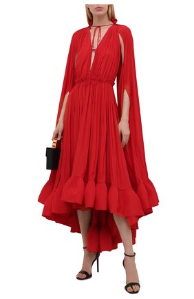 Женское платье LANVIN красного цвета по цене 307500 руб., арт. RW-DR0042-4778-A21 | Фото 2 Женское платье LANVIN красного цвета, арт. RW-DR0042-4778-A21 | Фото 2