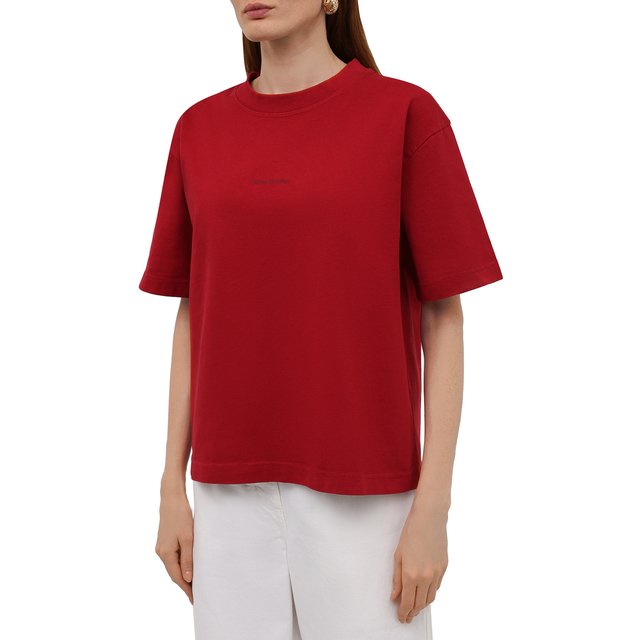 фото Хлопковая футболка acne studios