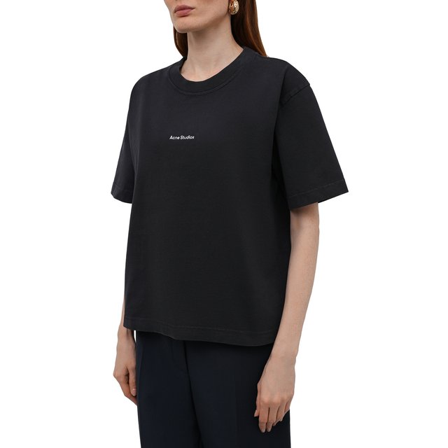 фото Хлопковая футболка acne studios