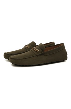 Мужские замшевые мокасины TOD’S хаки цвета по цене 62200 руб., арт. XXM64C0EQ90RE0 | Фото 1 Мужские замшевые мокасины TOD’S хаки цвета, арт. XXM64C0EQ90RE0 | Фото 1 (Материал внутренний: Натуральная кожа; Материал внешний: Замша, Кожа; Стили: Кэжуэл)