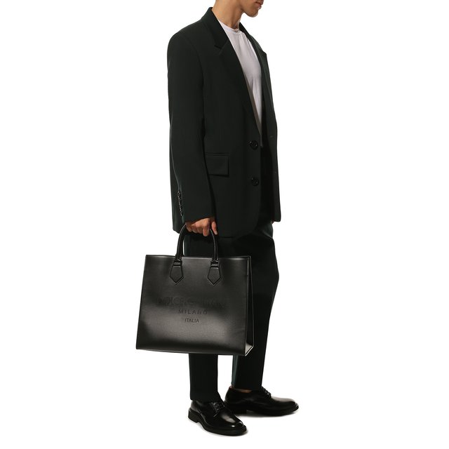 фото Кожаная сумка-шопер edge dolce & gabbana