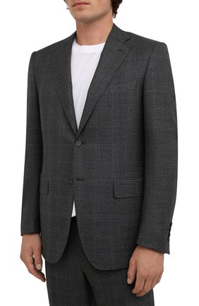Мужской шерстяной костюм CANALI серого цвета по цене 146000 руб., арт. 11220/10/BF00281 | Фото 2 Мужской шерстяной костюм CANALI серого цвета, арт. 11220/10/BF00281 | Фото 2