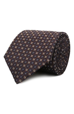 Мужской шелковый галстук CANALI коричневого цвета по цене 12700 руб., арт. 18/HJ03290 | Фото 1 Мужской шелковый галстук CANALI коричневого цвета, арт. 18/HJ03290 | Фото 1 (Материал: Текстиль, Шелк; Принт: С принтом)