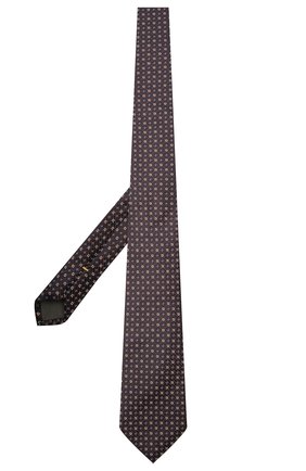 Мужской шелковый галстук CANALI коричневого цвета по цене 12700 руб., арт. 18/HJ03290 | Фото 2 Мужской шелковый галстук CANALI коричневого цвета, арт. 18/HJ03290 | Фото 2 (Материал: Текстиль, Шелк; Принт: С принтом)