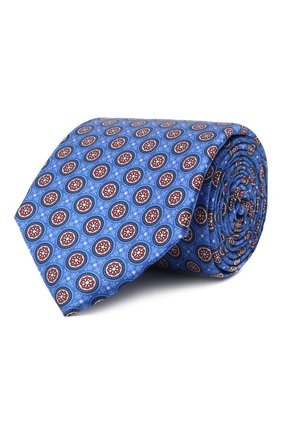 Мужской шелковый галстук CANALI синего цвета по цене 12600 руб., арт. 18/HS03354 | Фото 1 Мужской шелковый галстук CANALI синего цвета, арт. 18/HS03354 | Фото 1 (Материал: Шелк, Текстиль; Принт: С принтом)