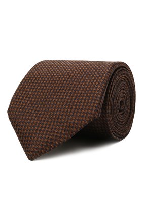Мужской шелковый галстук CANALI коричневого цвета по цене 10400 руб., арт. 70/HJ03281 | Фото 1 Мужской шелковый галстук CANALI коричневого цвета, арт. 70/HJ03281 | Фото 1 (Материал: Текстиль, Шелк; Принт: С принтом)