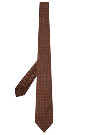 Мужской шелковый галстук CANALI коричневого цвета по цене 14550 руб., арт. 79/HX03344 | Фото 2 Мужской шелковый галстук CANALI коричневого цвета, арт. 79/HX03344 | Фото 2 (Материал: Шелк, Текстиль; Принт: С принтом)