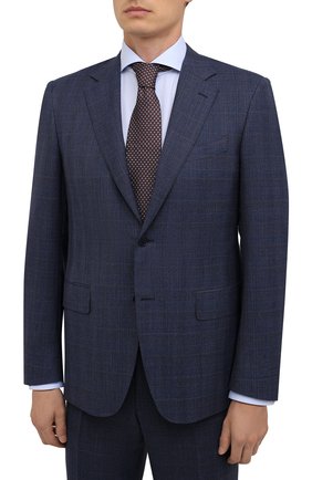 Мужской шерстяной костюм CANALI темно-синего цвета по цене 138500 руб., арт. 11280/10/BR02785 | Фото 2 Мужской шерстяной костюм CANALI темно-синего цвета, арт. 11280/10/BR02785 | Фото 2 (Материал внешний: Шерсть; Материал подклада: Купро; Костюмы М: Однобортный; Стили: Классический; Рукава: Длинные)