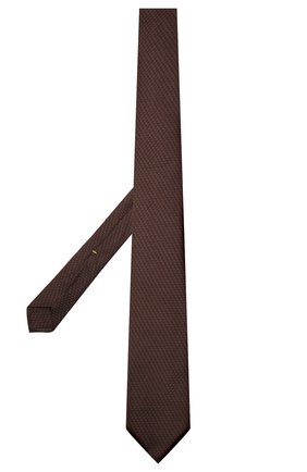 Мужской шелковый галстук CANALI коричневого цвета по цене 17800 руб., арт. 82/HX03343 | Фото 2 Мужской шелковый галстук CANALI коричневого цвета, арт. 82/HX03343 | Фото 2 (Материал: Шелк, Текстиль; Принт: С принтом)