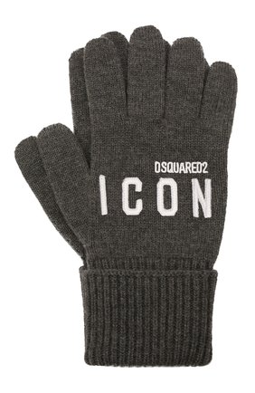 Мужские шерстяные перчатки DSQUARED2 серого цвета по цене 12000 руб., арт. KNM0014 01W04331 | Фото 1 Мужские шерстяные перчатки DSQUARED2 серого цвета, арт. KNM0014 01W04331 | Фото 1 (Материал: Шерсть; Кросс-КТ: Трикотаж)
