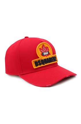 Мужской хлопковая бейсболка DSQUARED2 красного цвета по цене 13550 руб., арт. BCM0470 05C00001 | Фото 1 Мужской хлопковая бейсболка DSQUARED2 красного цвета, арт. BCM0470 05C00001 | Фото 1