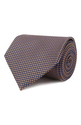 Мужской шелковый галстук BRIONI оранжевого цвета, арт. 062H00/01431 | Фото 1 (Материал: Текстиль, Шелк; Принт: С принтом)