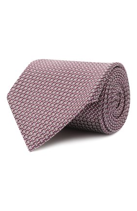 Мужской шелковый галстук BRIONI сиреневого цвета, арт. 062H00/01429 | Фото 1 (Материал: Шелк, Текстиль; Принт: С принтом)