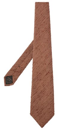 Мужской шелковый галстук BRIONI коричневого цвета по цене 21050 руб., арт. 062H00/01410 | Фото 2 Мужской шелковый галстук BRIONI коричневого цвета, арт. 062H00/01410 | Фото 2
