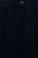 Детские хлопковые брюки BRUNELLO CUCINELLI темно-синего цвета, арт. B280PP100B | Фото 3 (Случай: Повседневный; Материал внешний: Хлопок; Ростовка одежда: 10 - 11 лет | 140 - 146см, 8 лет | 128 см)