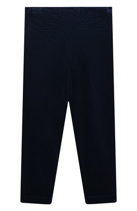 Детские хлопковые брюки BRUNELLO CUCINELLI темно-синего цвета, арт. B280PP100C | Фото 2 (Материал внешний: Хлопок; Случай: Повседневный; Ростовка одежда: 12 лет | 152 см)