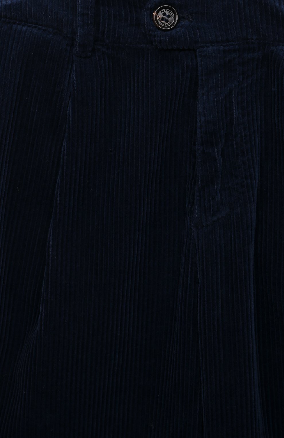 Детские хлопковые брюки BRUNELLO CUCINELLI темно-синего цвета, арт. B280PP100C | Фото 3 (Случай: Повседневный; Материал внешний: Хлопок; Ростовка одежда: 12 лет | 152 см)