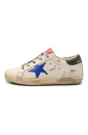 Детские кожаные кеды super star GOLDEN GOOSE DELUXE BRAND белого цвета по цене 22000 руб., арт. GYF00101.F002018 | Фото 2 Детские кожаные кеды super star GOLDEN GOOSE DELUXE BRAND белого цвета, арт. GYF00101.F002018 | Фото 2