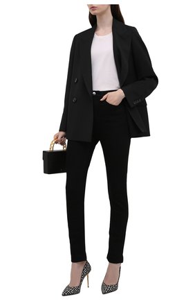 Женские текстильные туфли BALMAIN черно-белого цвета по цене 51350 руб., арт. WN1UA517/TJMA | Фото 2 Женские текстильные туфли BALMAIN черно-белого цвета, арт. WN1UA517/TJMA | Фото 2