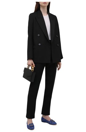 Женские текстильные балетки rainbow lace DOLCE & GABBANA синего цвета по цене 49950 руб., арт. CP0010/AL198 | Фото 2 Женские текстильные балетки rainbow lace DOLCE & GABBANA синего цвета, арт. CP0010/AL198 | Фото 2 (Материал внутренний: Натуральная кожа, Текстиль; Материал внешний: Текстиль; Подошва: Плоская; Каблук высота: Низкий)