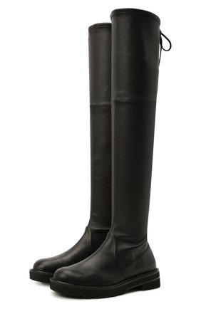 Женские кожаные ботфорты lowland STUART WEITZMAN черного цвета по цене 97550 руб., арт. S5606 | Фото 1 Женские кожаные ботфорты lowland STUART WEITZMAN черного цвета, арт. S5606 | Фото 1