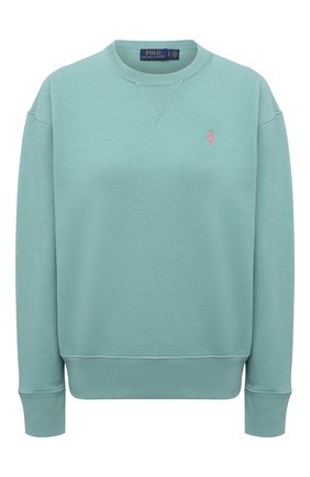 Женский хлопковый свитшот POLO RALPH LAUREN мятного цвета по цене 12850 руб., арт. 211794395 | Фото 1 Женский хлопковый свитшот POLO RALPH LAUREN мятного цвета, арт. 211794395 | Фото 1