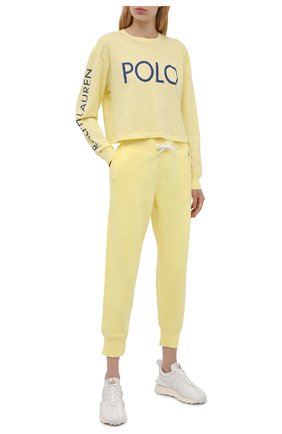 Женские хлопковые джоггеры POLO RALPH LAUREN желтого цвета по цене 11900 руб., арт. 211794397 | Фото 2 Женские хлопковые джоггеры POLO RALPH LAUREN желтого цвета, арт. 211794397 | Фото 2
