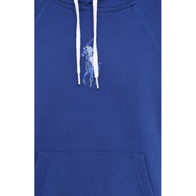 Хлопковое худи Polo Ralph Lauren 211838143, цвет синий, размер 50 - фото 5