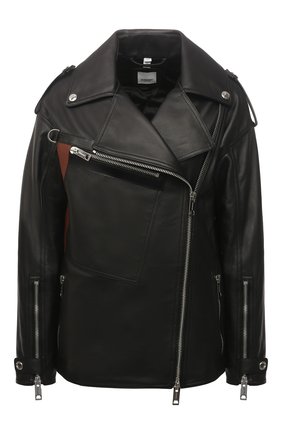 Женская кожаная куртка BURBERRY черного цвета по цене 329000 руб., арт. 8038999 | Фото 1 Женская кожаная куртка BURBERRY черного цвета, арт. 8038999 | Фото 1