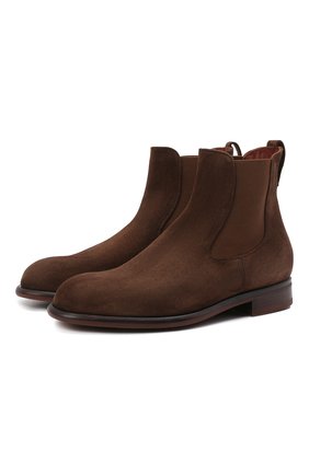 Мужские замшевые челси LORO PIANA коричневого цвета по цене 114000 руб., арт. FAL3393 | Фото 1 Мужские замшевые челси LORO PIANA коричневого цвета, арт. FAL3393 | Фото 1 (Материал внутренний: Натуральная кожа; Мужское Кросс-КТ: Сапоги-обувь, Челси-обувь; Материал внешний: Замша; Подошва: Плоская)