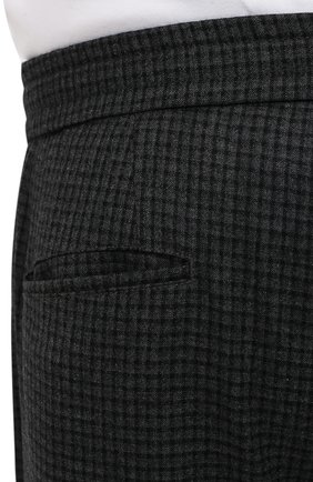Мужские шерстяные брюки MARCO PESCAROLO темно-серого цвета, арт. CHIAIAM/ZIP+RIS/4426 | Фото 5 (Big sizes: Big Sizes; Материал внешний: Шерсть; Длина (брюки, джинсы): Стандартные; Случай: Повседневный; Стили: Кэжуэл)