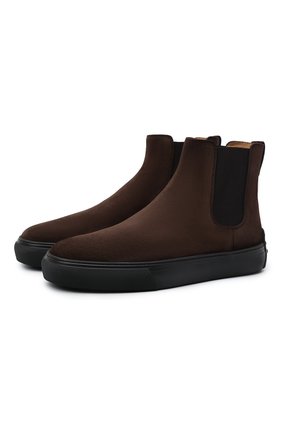Мужские замшевые челси TOD’S темно-коричневого цвета по цене 47850 руб., арт. XXM03E00P20RE0 | Фото 1 Мужские замшевые челси TOD’S темно-коричневого цвета, арт. XXM03E00P20RE0 | Фото 1