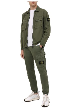 Мужские хлопковые джоггеры STONE ISLAND хаки цвета по цене 29700 руб., арт. 7515313L1 | Фото 2 Мужские хлопковые джоггеры STONE ISLAND хаки цвета, арт. 7515313L1 | Фото 2