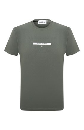 Мужская хлопковая футболка STONE ISLAND хаки цвета по цене 10950 руб., арт. 75152NS84 | Фото 1 Мужская хлопковая футболка STONE ISLAND хаки цвета, арт. 75152NS84 | Фото 1