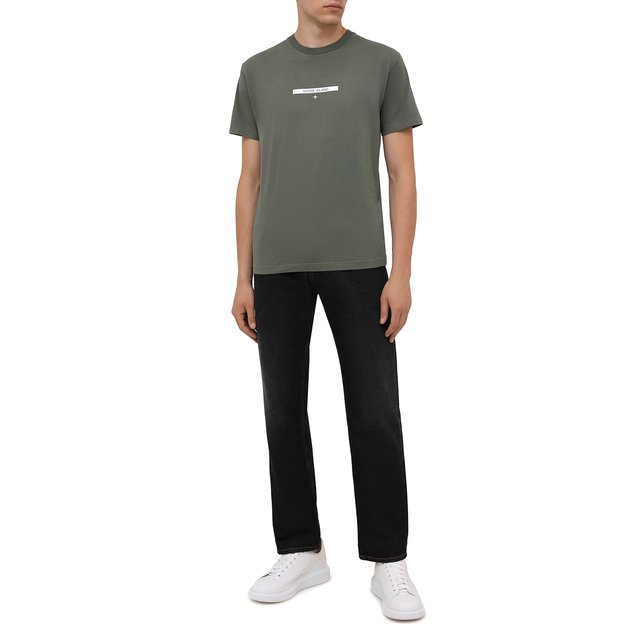 фото Хлопковая футболка stone island